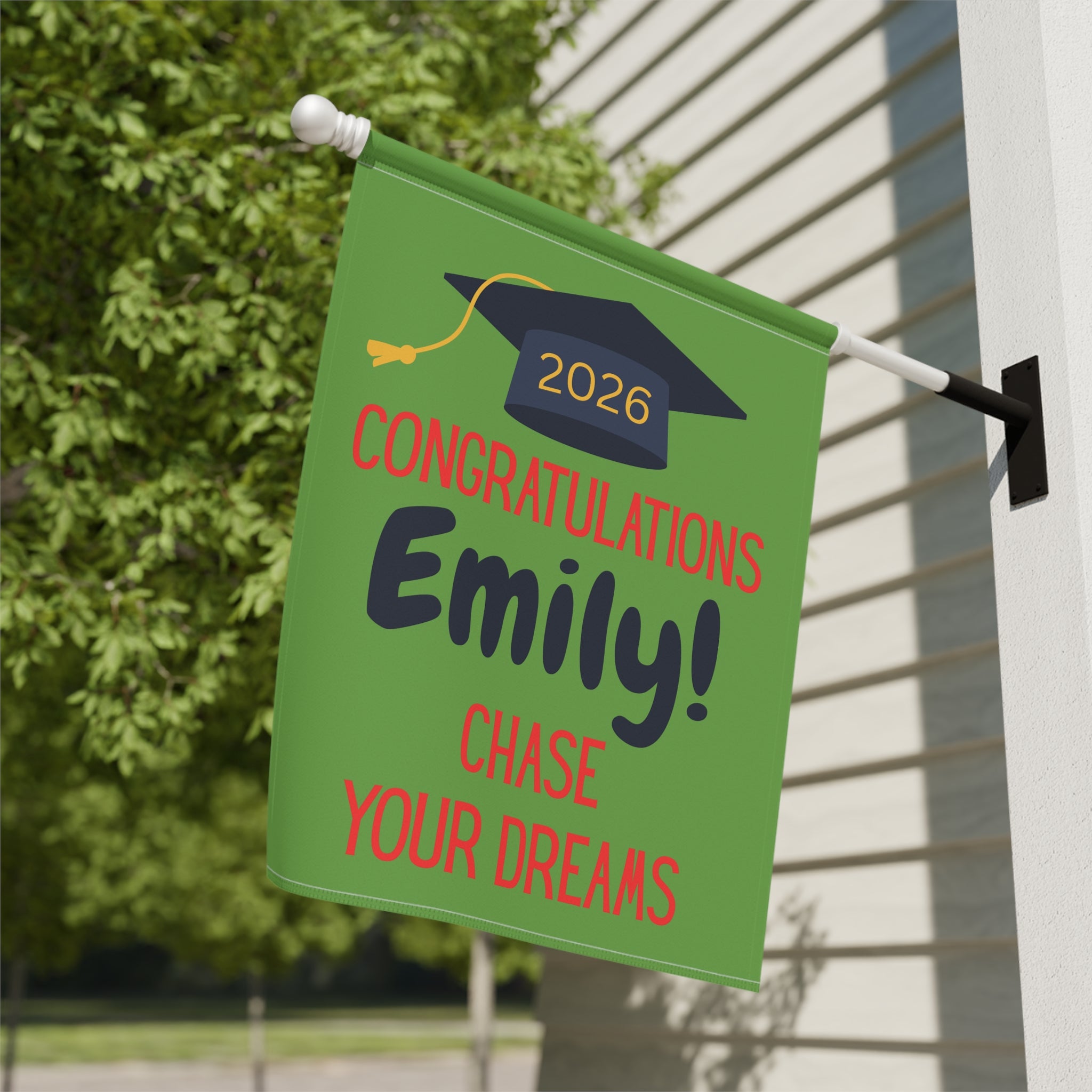Graduation Garden Flag