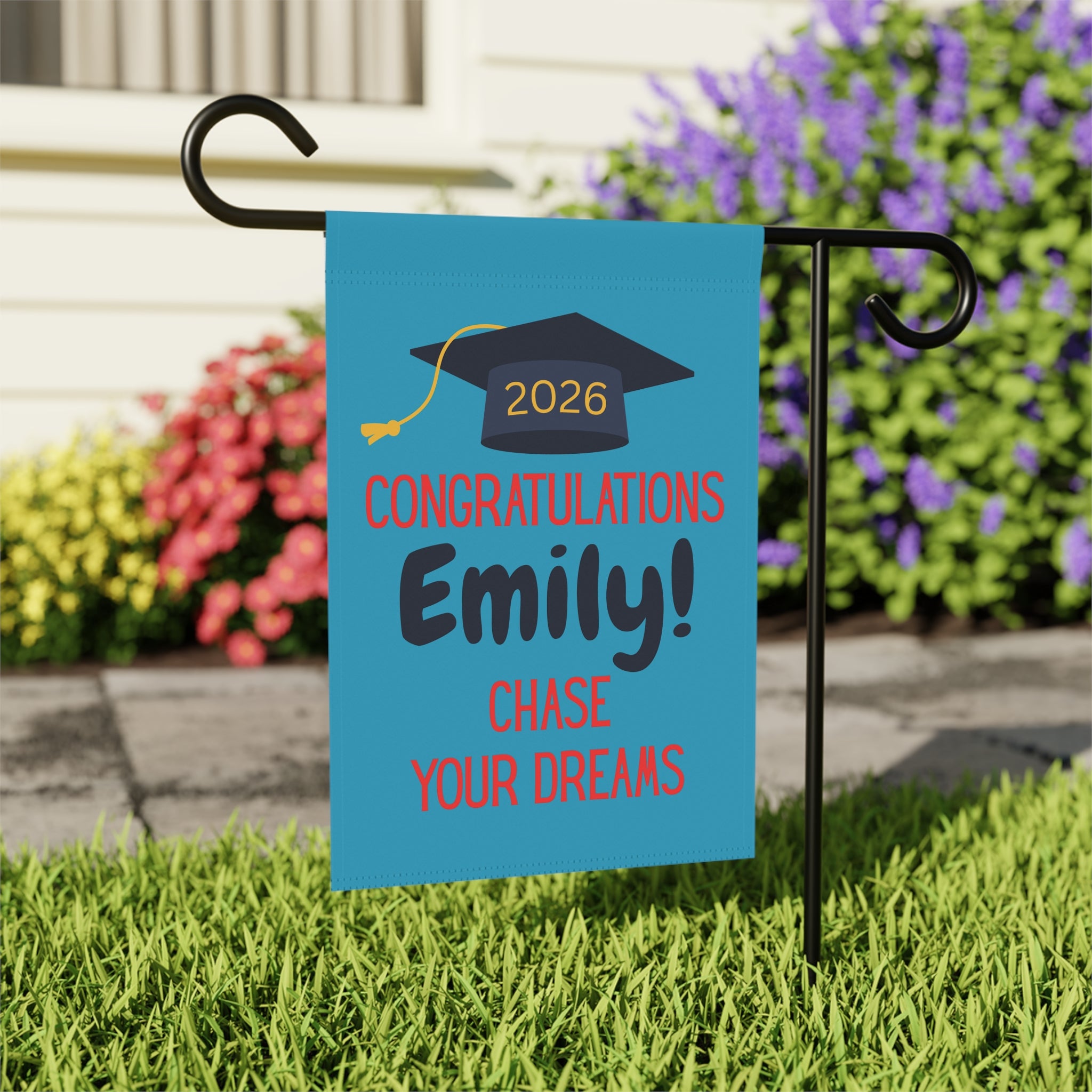 Graduation Garden Flag
