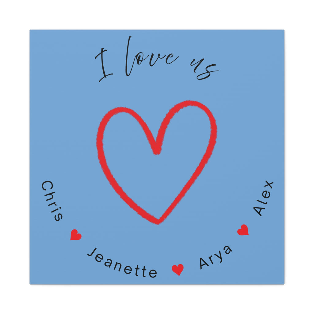 I Love Us - Personalized on Canvas