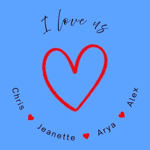 I Love Us - Personalized on Canvas