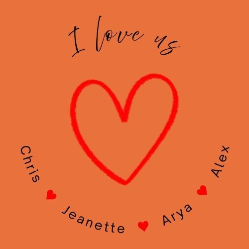 I Love Us - Personalized on Canvas