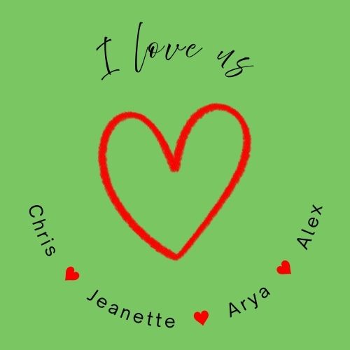 I Love Us - Personalized on Canvas