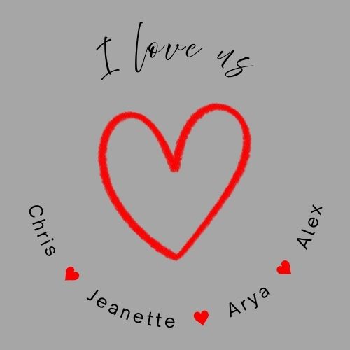I Love Us - Personalized on Canvas