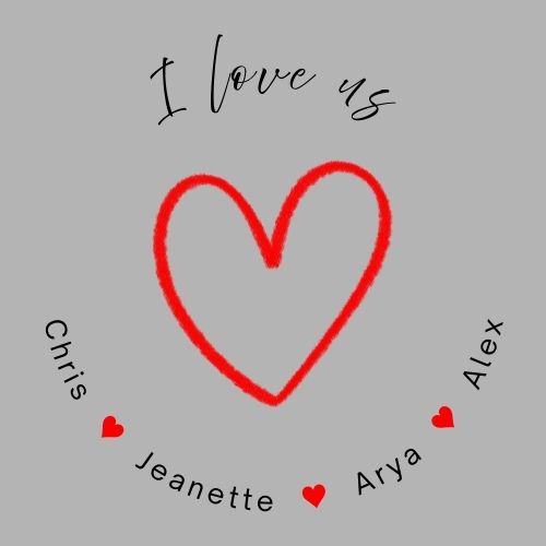 I Love Us - Personalized on Canvas