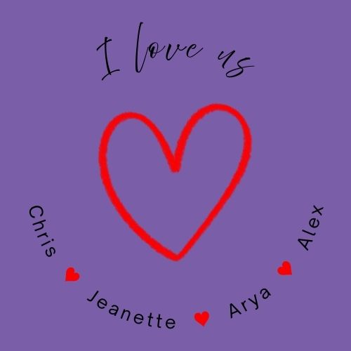 I Love Us - Personalized on Canvas