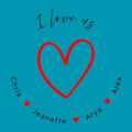 I Love Us - Personalized on Canvas
