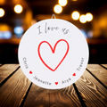 I love us personalized family names wood sign valentine's day