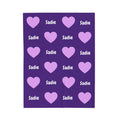 Personalized Heart Velveteen Plush Blanket