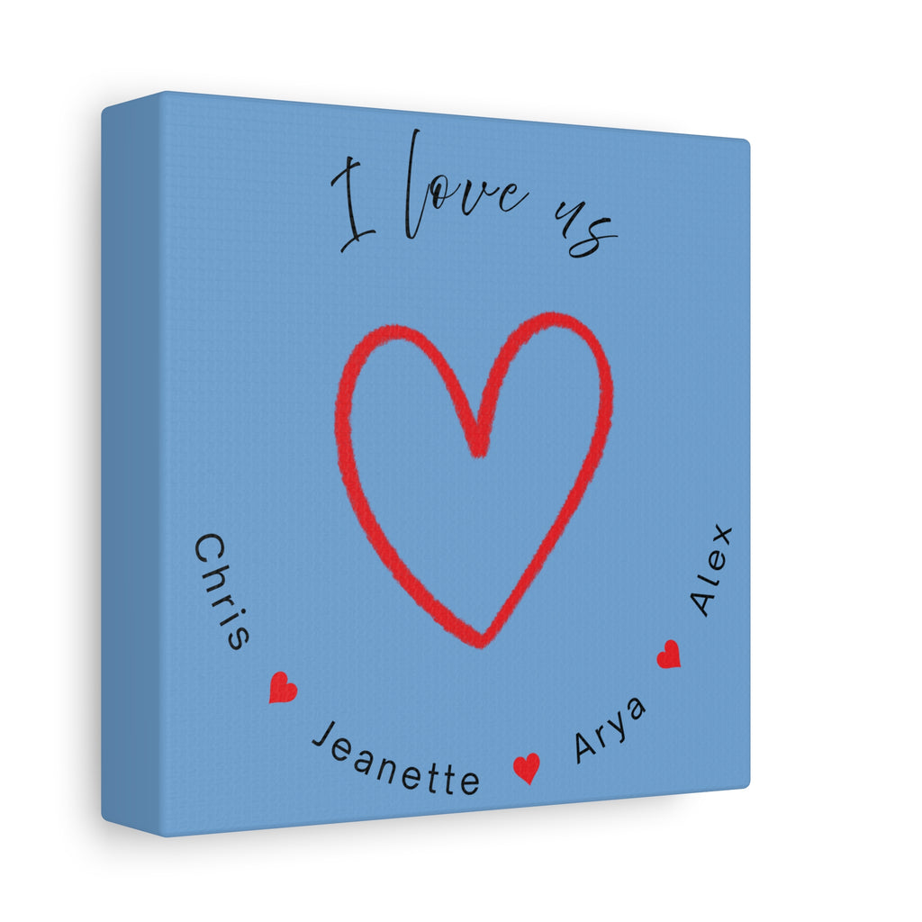 I Love Us - Personalized on Canvas
