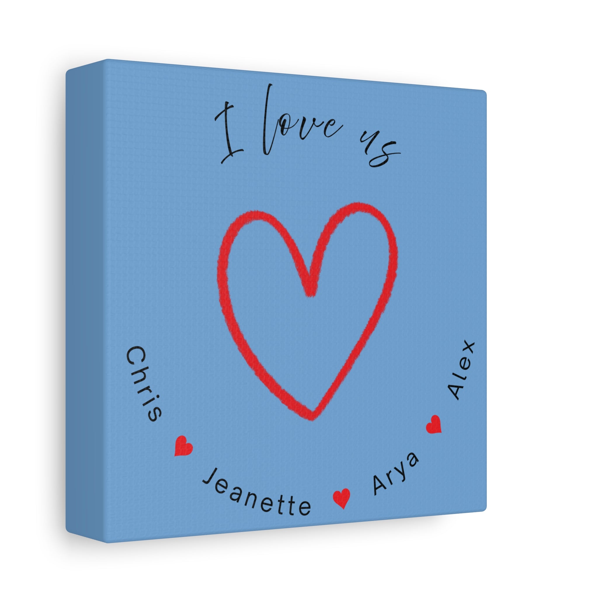 I Love Us - Personalized on Canvas