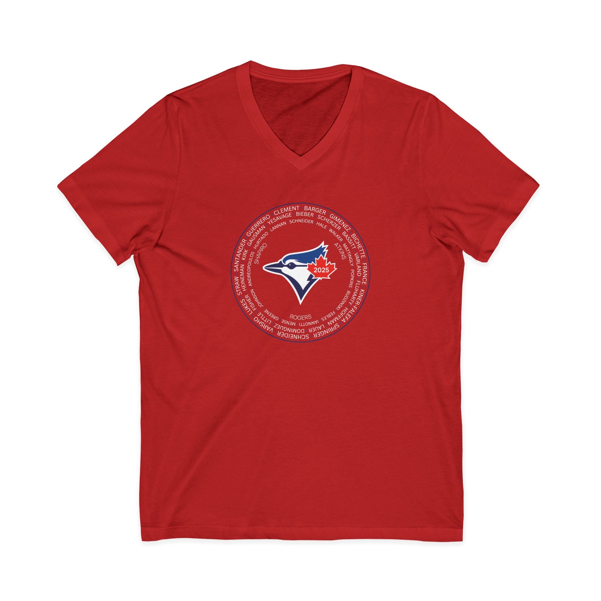 2025 Toronto Blue Jays Post-Season Roster V-Neck T-Shirt