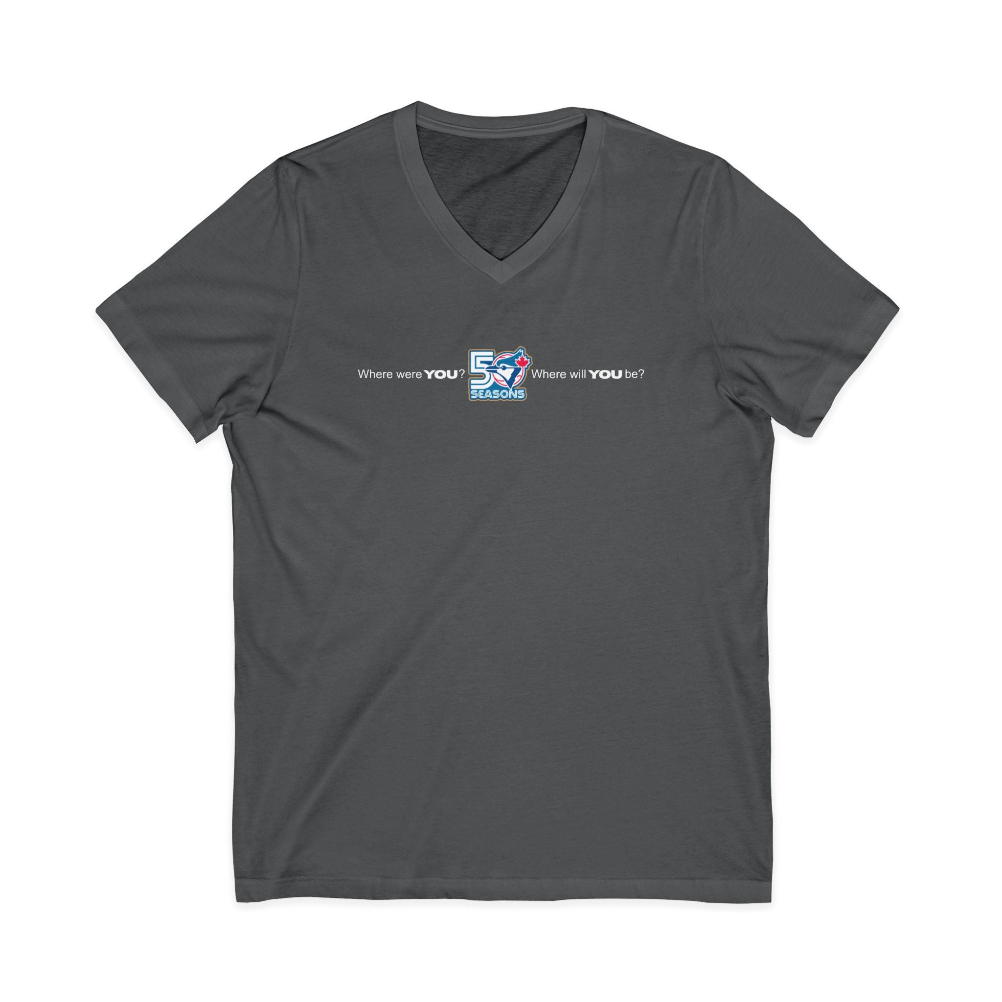 Toronto Blue Jays 50 Seasons V-Neck T-Shirt