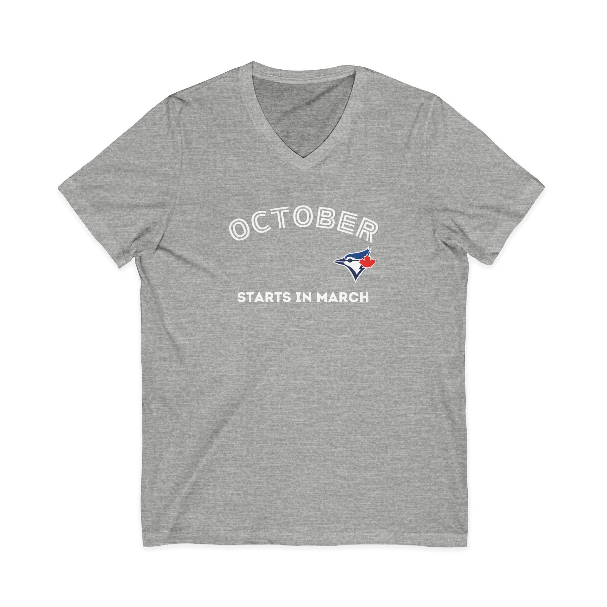 Toronto Blue Jays Arched October Starts in March V‑Neck T-Shirt