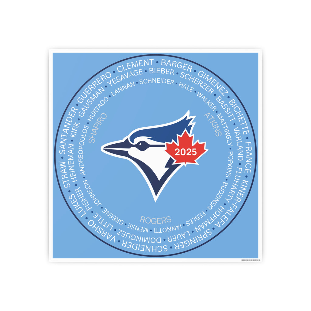 Toronto Blue Jays 2025 Post Season Roster Photo Art Poster