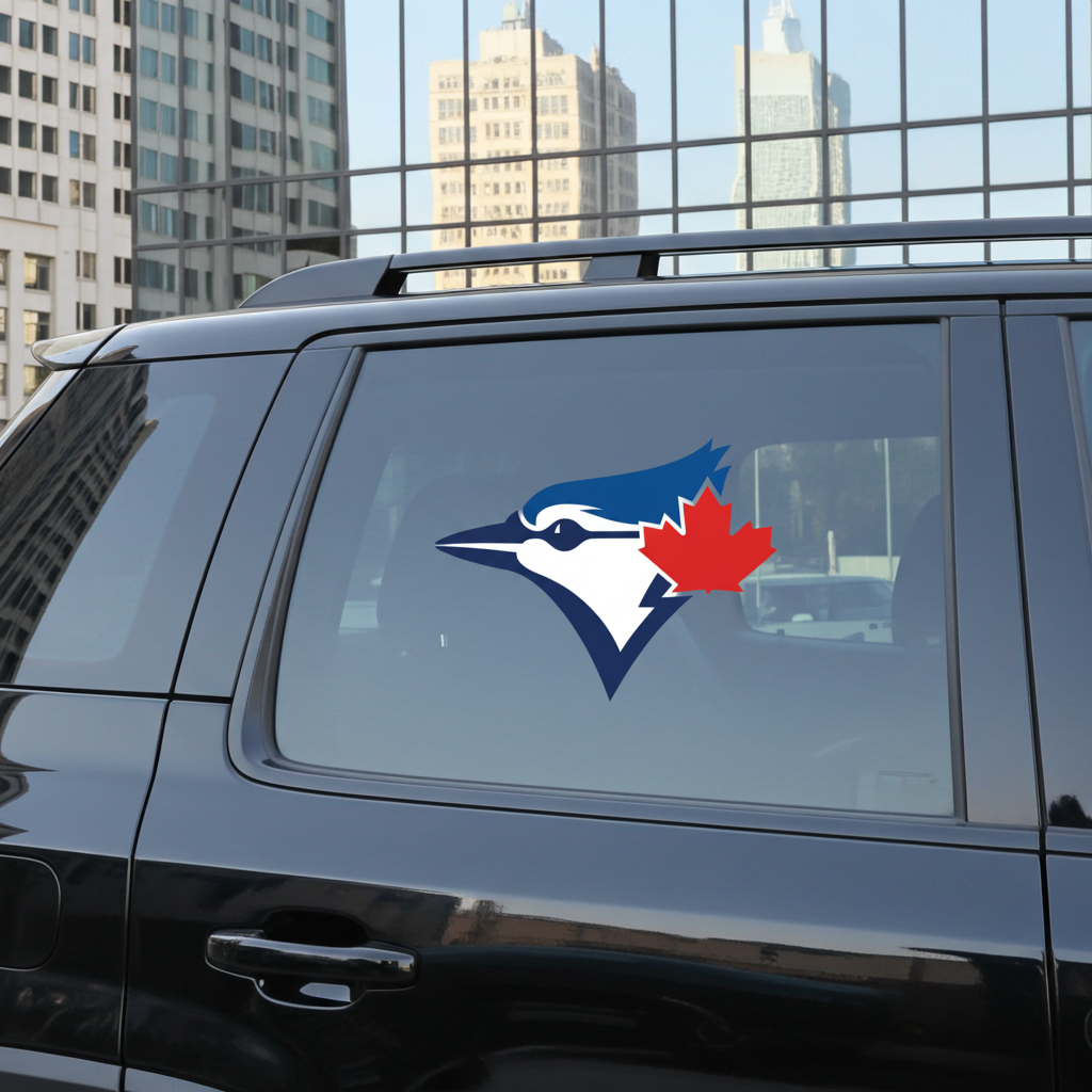 Blue Jay logo vinyl car window decal sticker