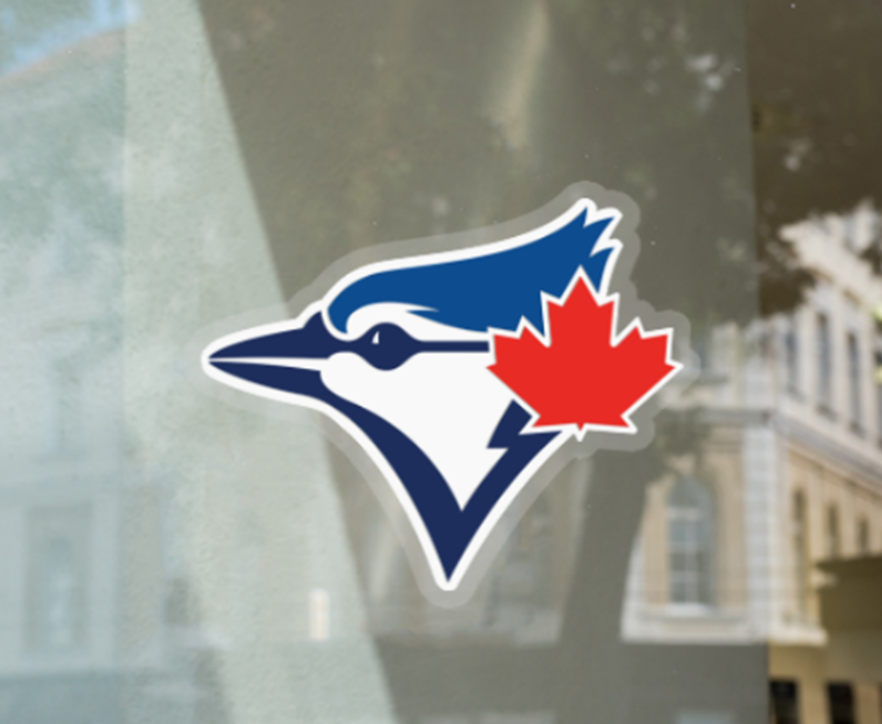 Blue Jay logo vinyl window decal sticker